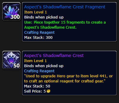 Aspects's Shadowflame Crests Currency